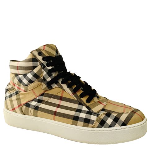 used mens burberry sneakers|Burberry reeth high top sneakers.